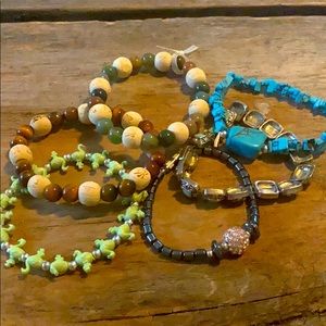 Lot of 6 beaded bracelets